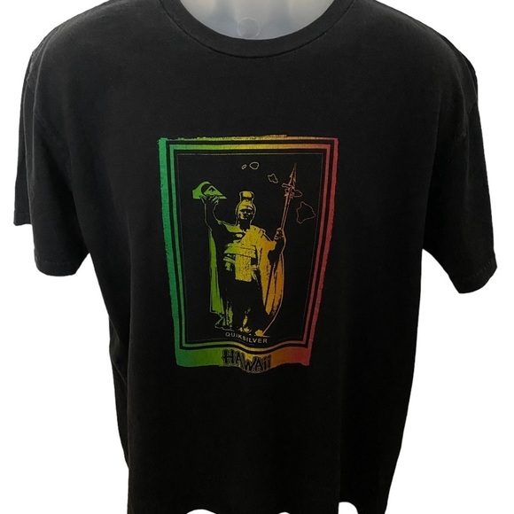 QUIKSILVER Hawaii King Kamehameha Tee Shirt Men L Large - Picture 1 of 5